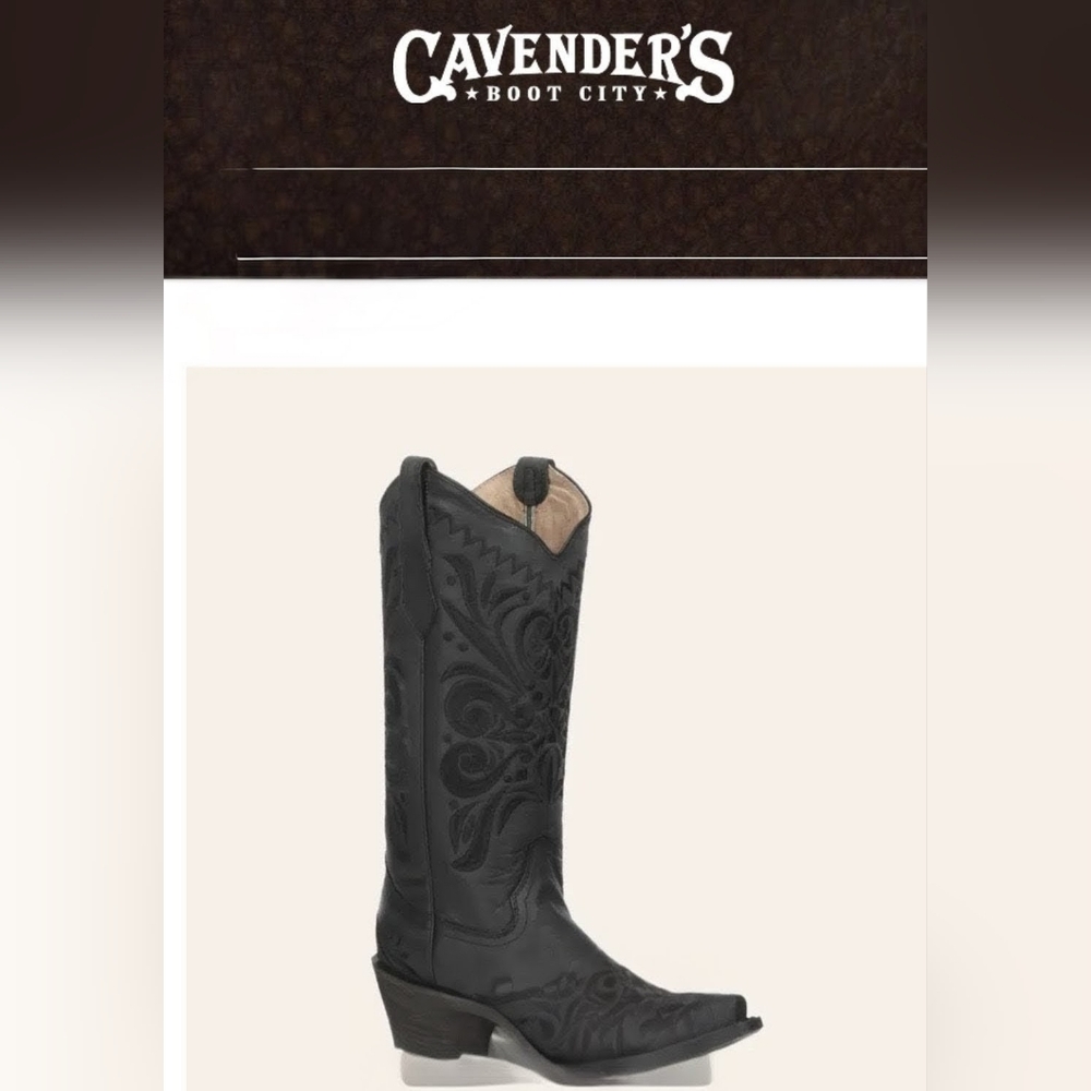 Circle G Black Heeled Boots